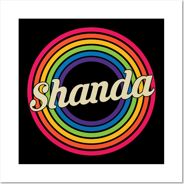 Shanda - Retro Rainbow Style Wall Art by MaydenArt